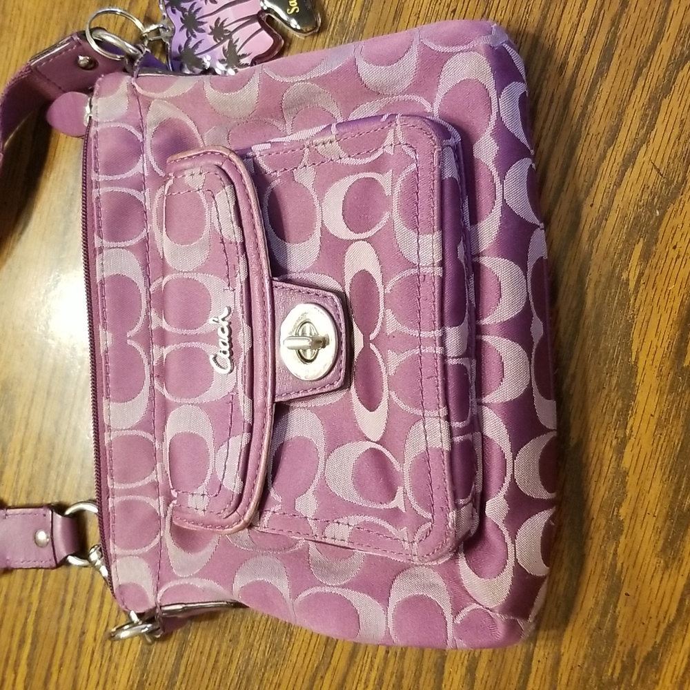 Fuchsia purple coach purse